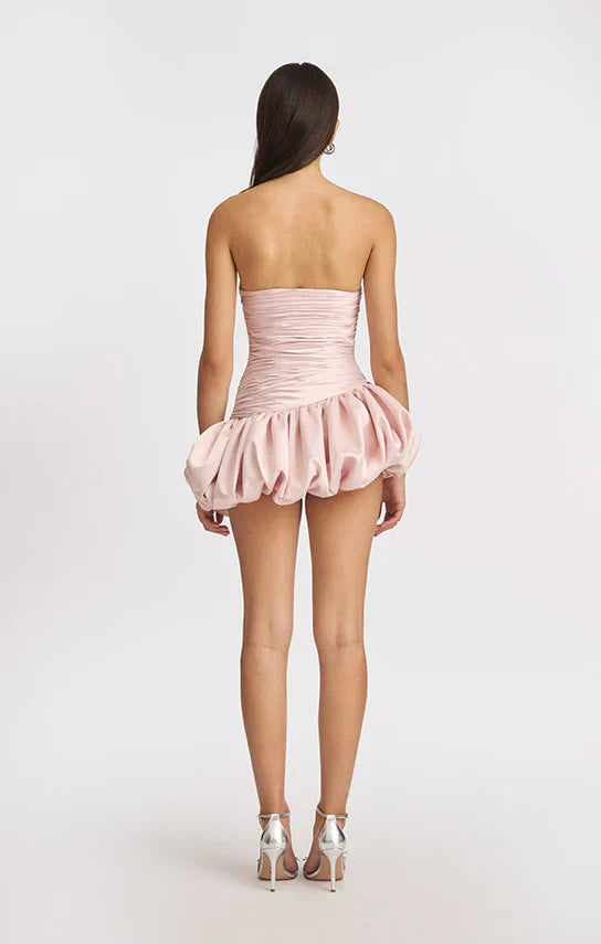 Alia | Robe de cocktail mini drapée bustier ballon pour femme