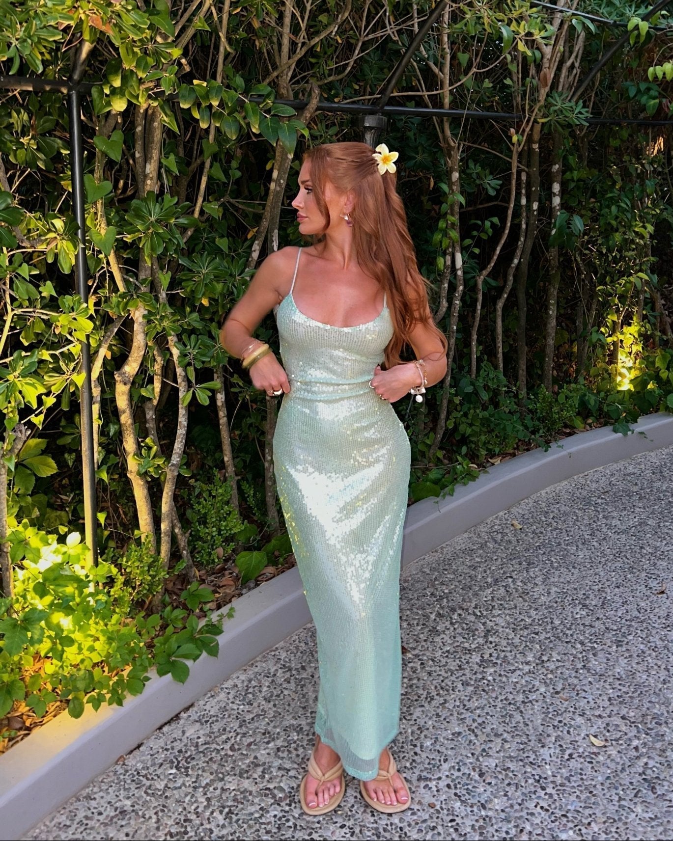 Amaria | Robe longue d'été sans manches à sequins pour femme