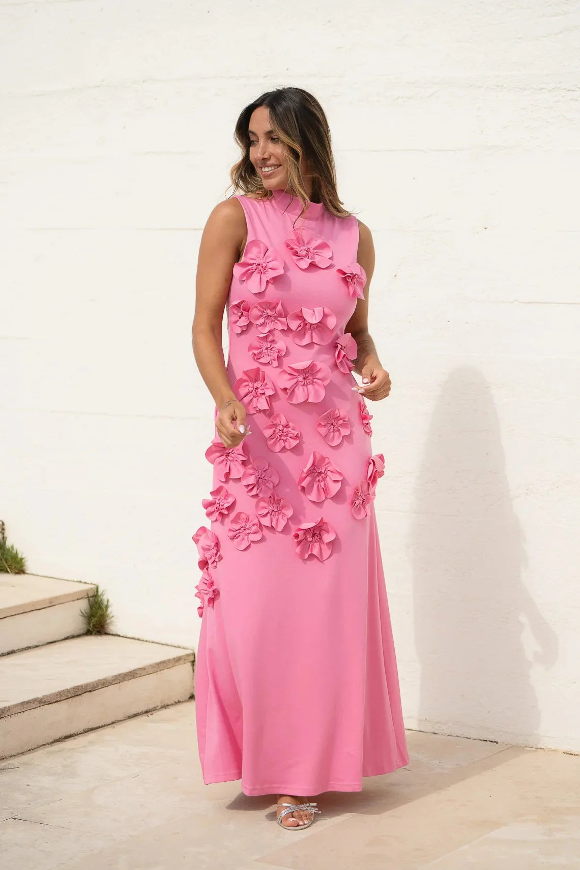 Janelle | Women's Flower Sleeveless Maxi Wedding Guest Dress