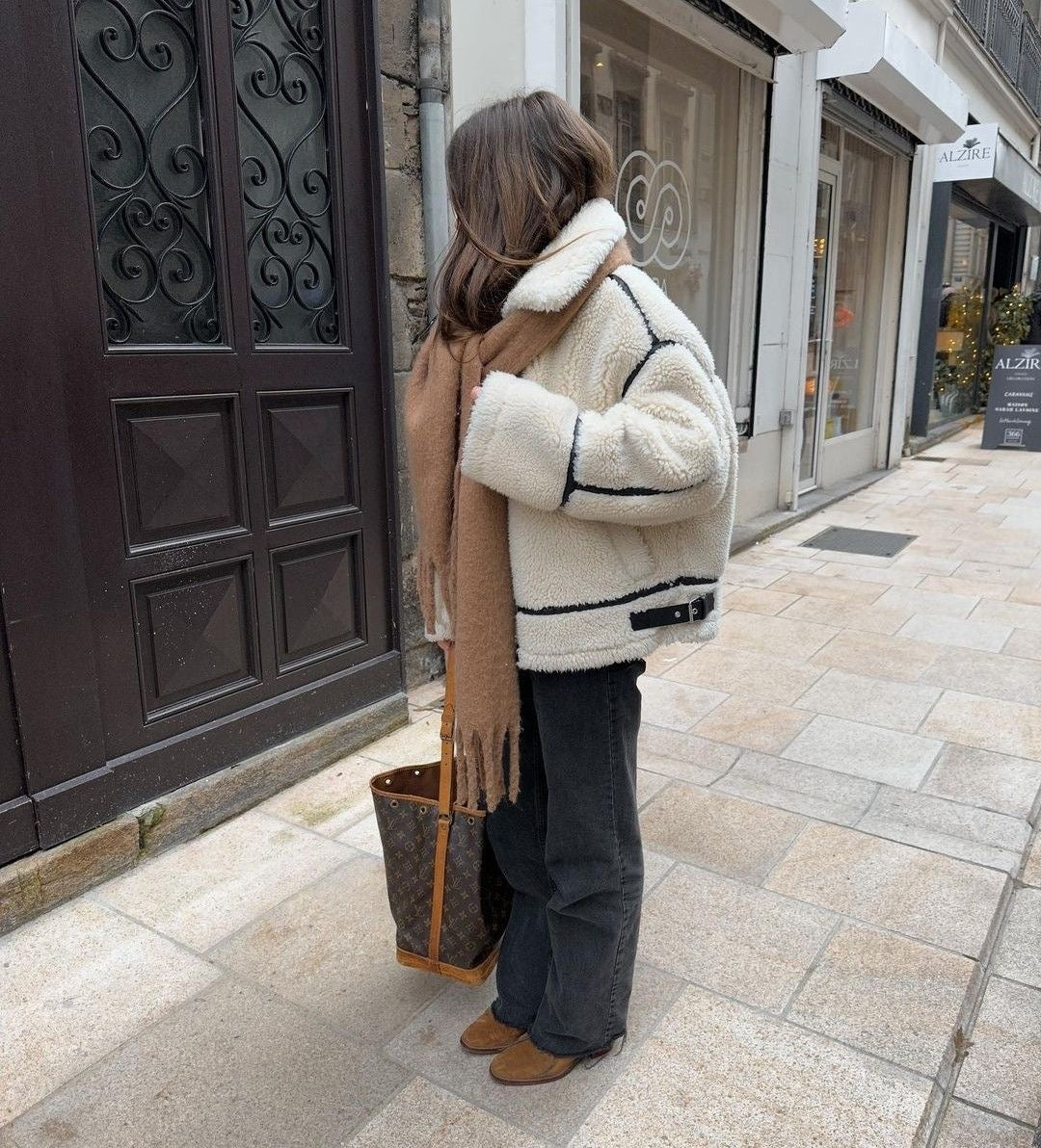 Katherine | Veste oversize en moumoute pour femme