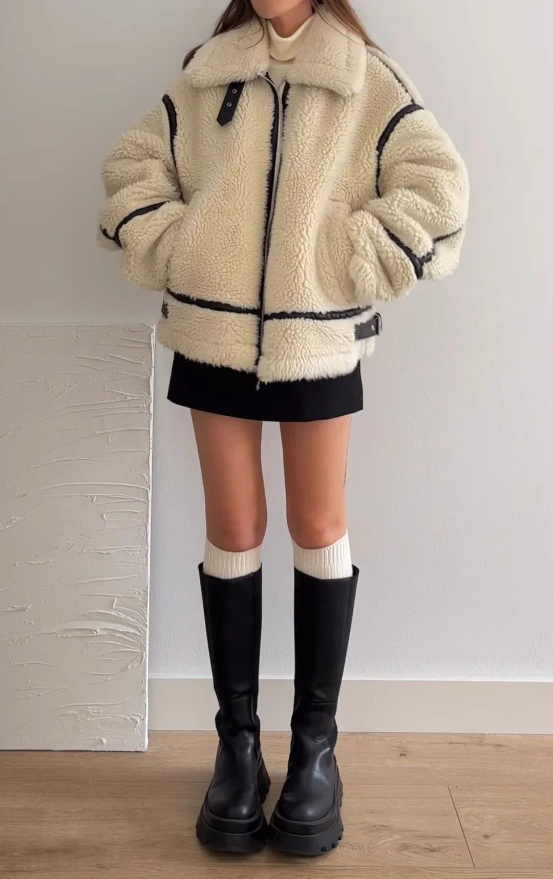 Katherine | Veste oversize en moumoute pour femme
