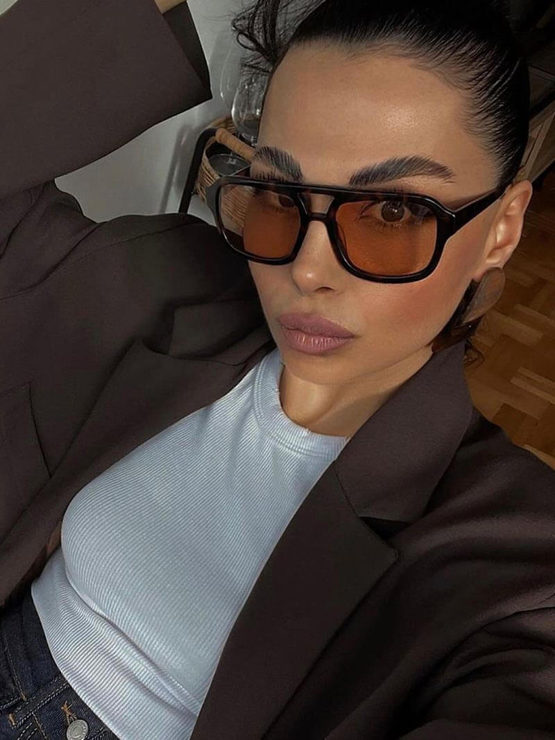 Zaniyah | Lunettes de soleil teintées cannelle pour femme
