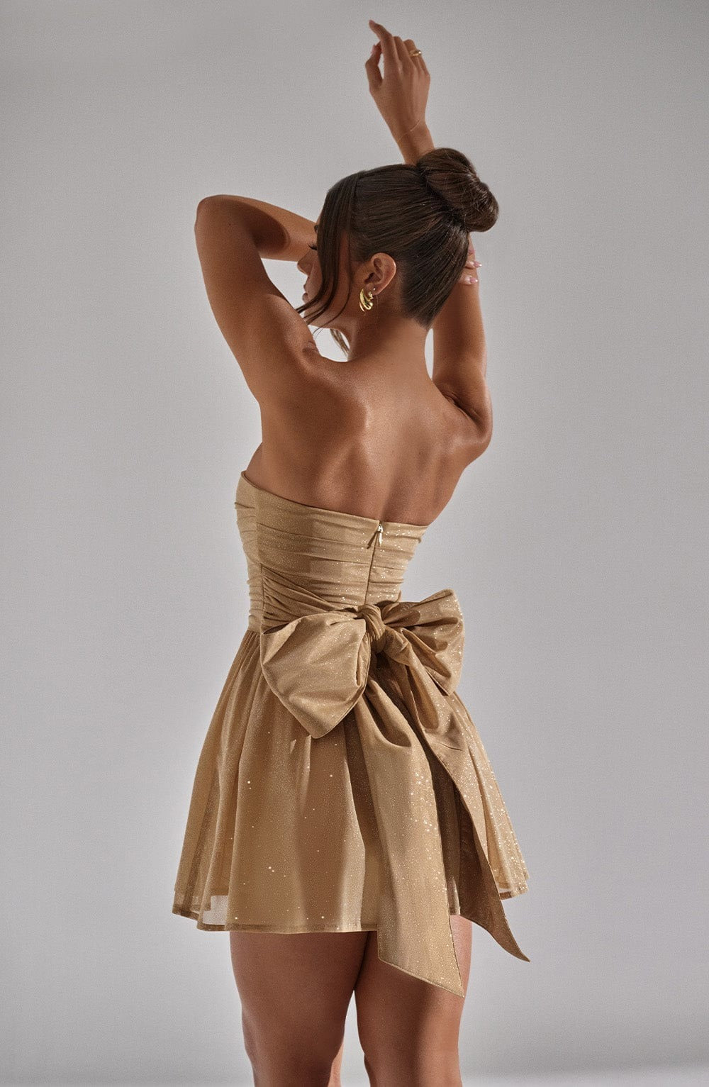 Madeline | Mini-robe de soirée bustier à paillettes pour femme