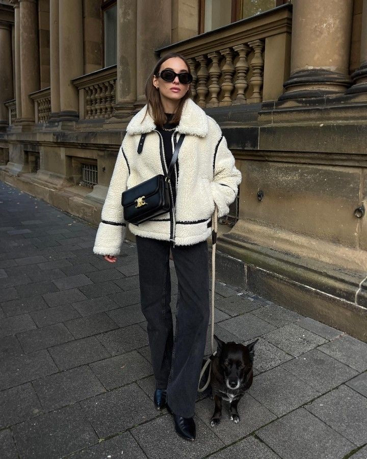 Katherine | Veste oversize en moumoute pour femme