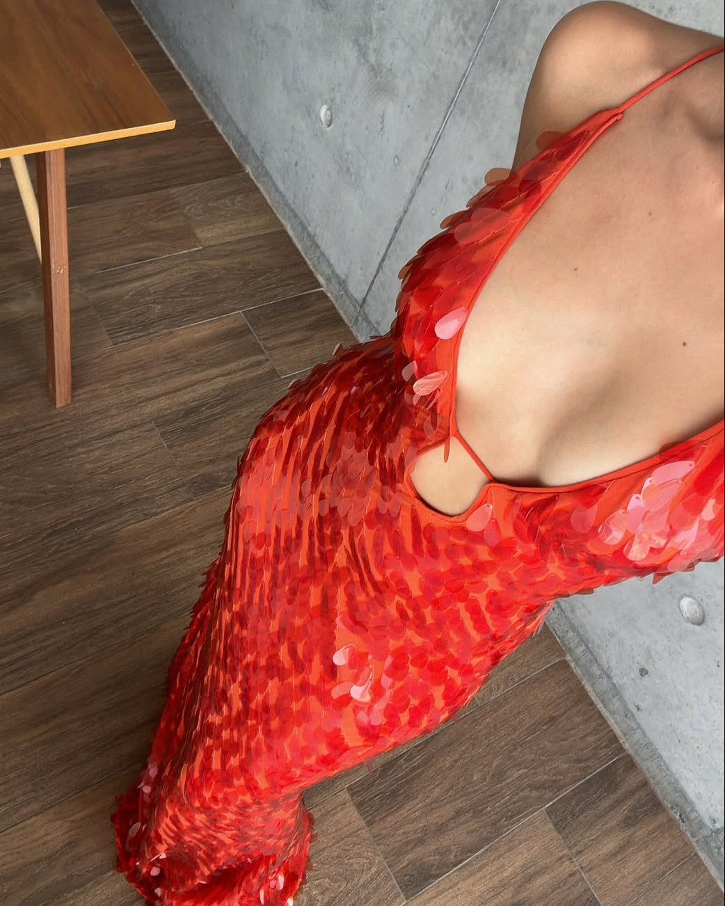 Veronica | Robe longue de bal sans manches à sequins pour femme