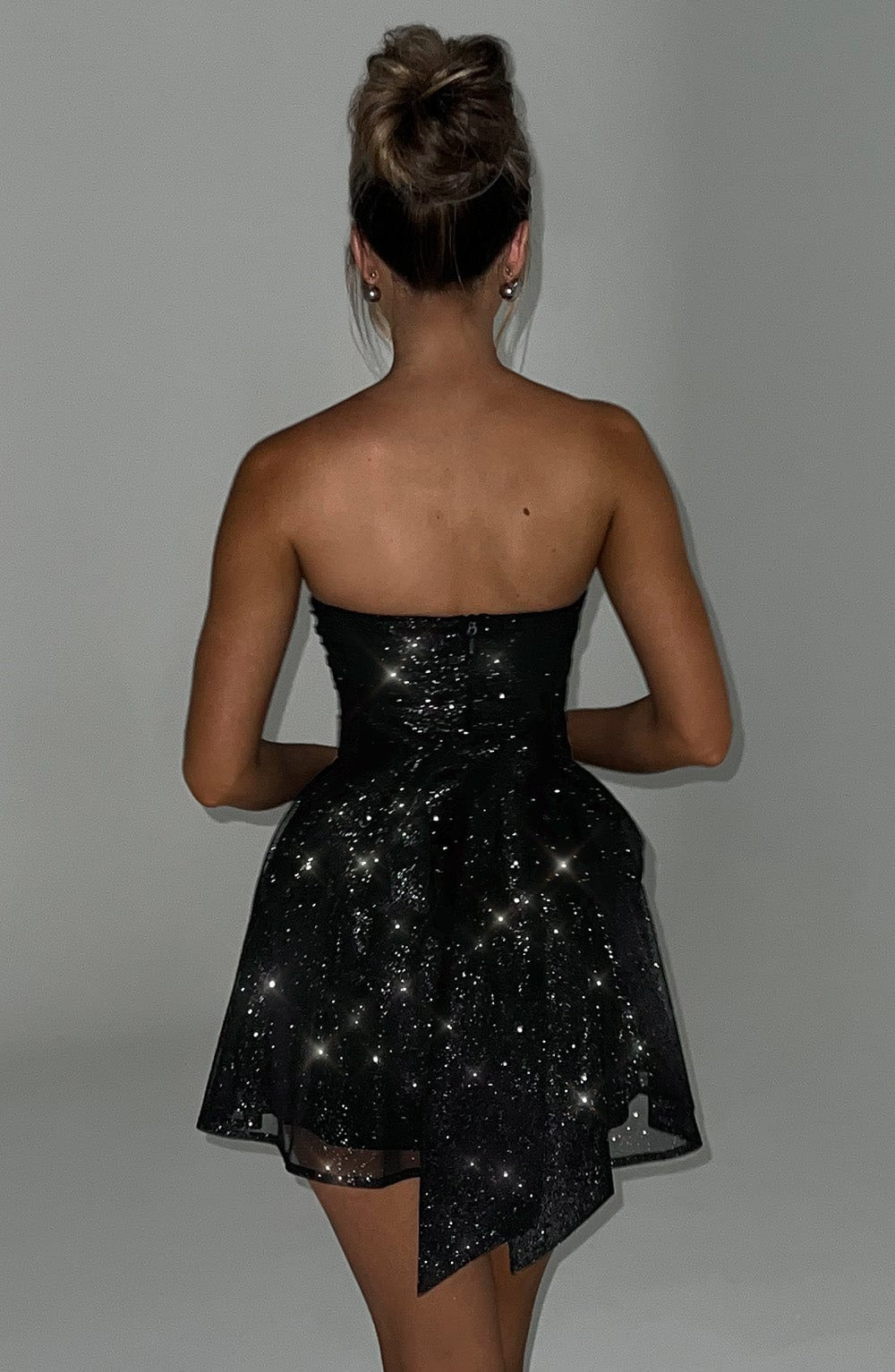 Madeline | Mini-robe de soirée bustier à paillettes pour femme