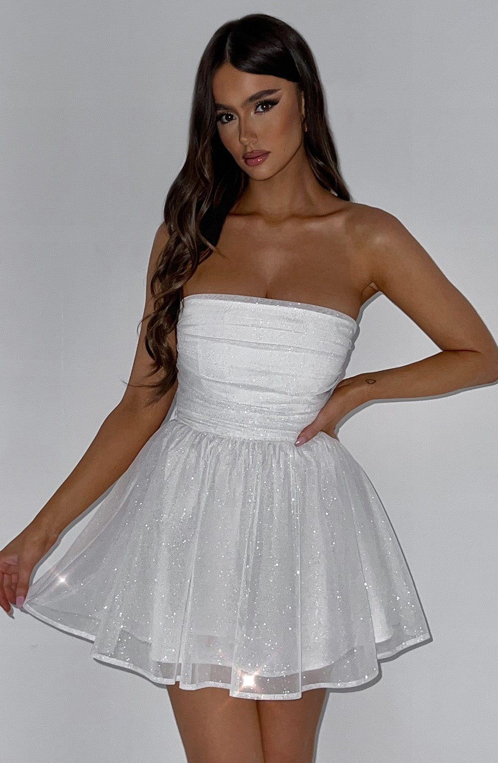 Madeline | Women’s Strapless Glitter Sequin Mini Party Dress